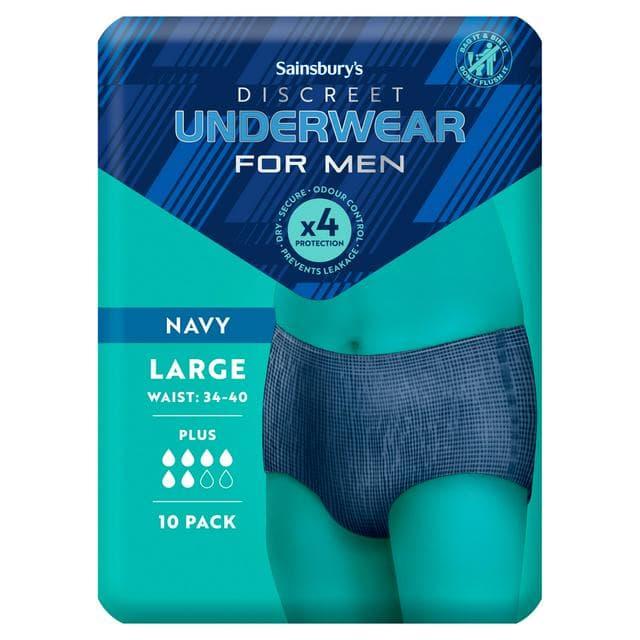 Sainsbury's Comfort Fit for Him Discreet Underwear Large Pants x10 - gallery image 1