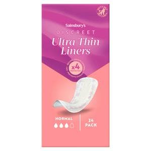 Sainsbury's Comfort Fit for Her Discreet Ultra Thin Normal Women's Liners x24