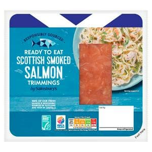 Sainsbury's Scottish Smoked Salmon Trimmings 100g (Ready to Eat)