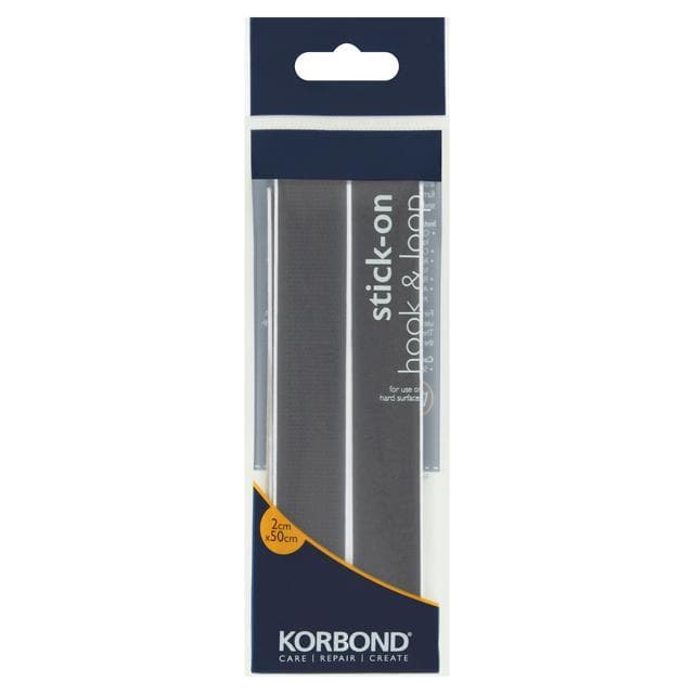 Korbond Care & Repair Hook & Loop Stick On Black 2cm x 50cm - gallery image 1