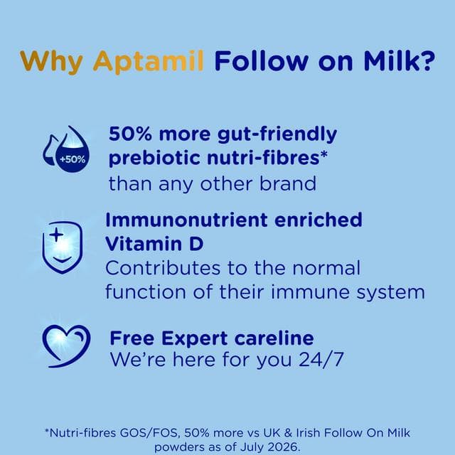 Aptamil 2 Follow On Baby Milk Formula Powder 6-12 Months 800g - gallery image 2