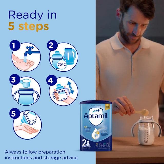 Aptamil 2 Follow On Baby Milk Formula Powder 6-12 Months 800g - gallery image 5