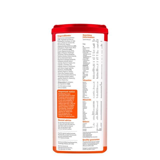 Cow & Gate Comfort Baby Milk Infant Formula Powder From Birth 800g - gallery image 5