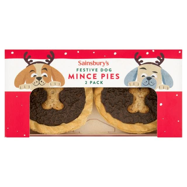 Sainsbury's 2 x Mince Pies Festive Dog Treats - gallery image 1