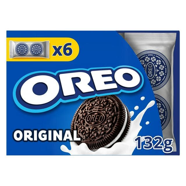 Oreo 6 x 22g Lunchbox Vanilla Chocolate Sandwich Biscuits Snack - gallery image 1