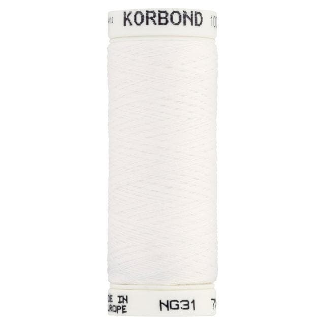 Korbond White Polyester Thread 100m - gallery image 1
