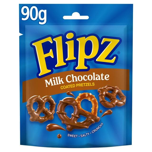 Flipz Milk Chocolate Covered Pretzels 90g - gallery image 1