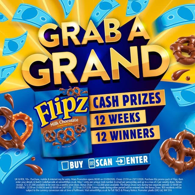 Flipz Milk Chocolate Covered Pretzels 90g - gallery image 2