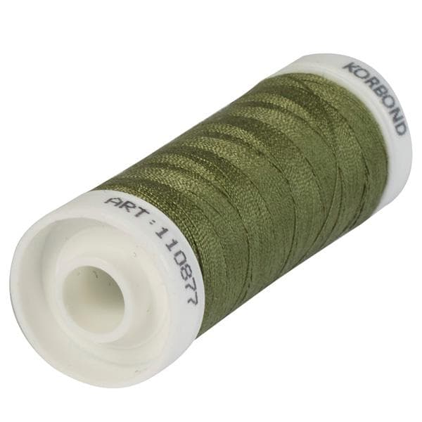 Korbond Olive Green Polyester Thread 100m - gallery image 1