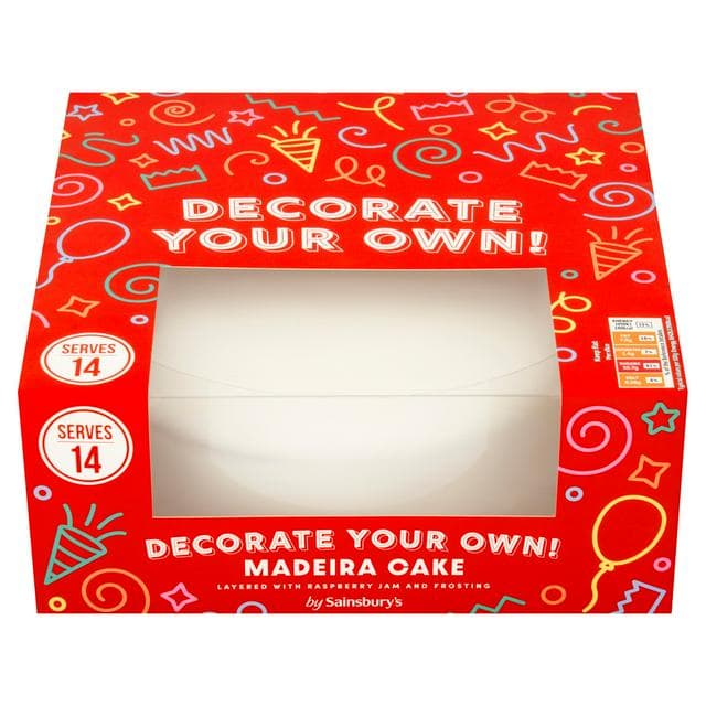 Sainsbury's Birthday Celebration Decorate Your Own Cake 905g (Serves 14) - gallery image 1