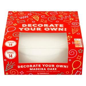 Sainsbury's Birthday Celebration Decorate Your Own Cake 905g (Serves 14)