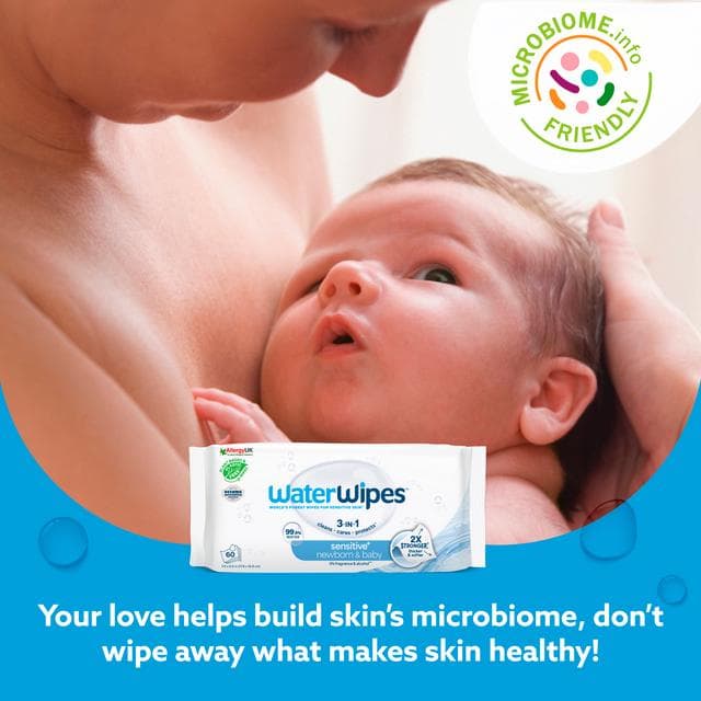 WaterWipes Sensitive Biodegradable Baby Wipes 60 x 9 - gallery image 3