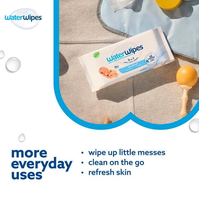 WaterWipes Sensitive Biodegradable Baby Wipes 60 x 9 - gallery image 6