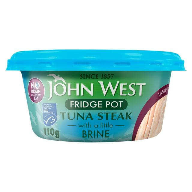 John West No Drain Fridge Pot Tuna Steak with a Little Brine 110g - gallery image 1
