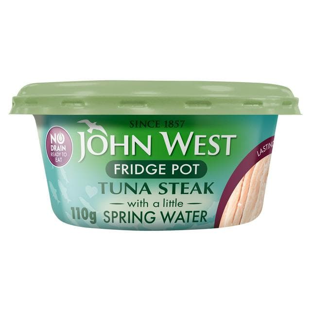John West No Drain Fridge Pot Tuna Steak with a Little Spring Water 110g - gallery image 1