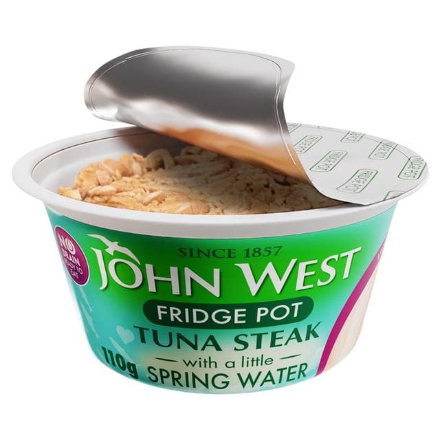 John West No Drain Fridge Pot Tuna Steak with a Little Spring Water 110g - gallery image 2