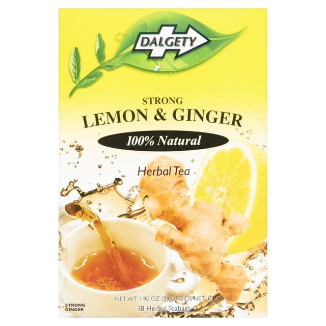 Dalgety Strong Lemon & Ginger Herbal Teabags x18 54g - gallery image 1