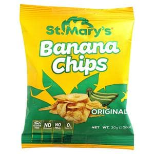 St Marys Banana Chips 30g