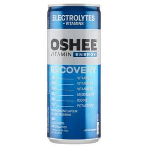 Oshee Vitamin Recovery Diet Supplement Mint-Lemon Flavour Sparkling Drink 250ml
