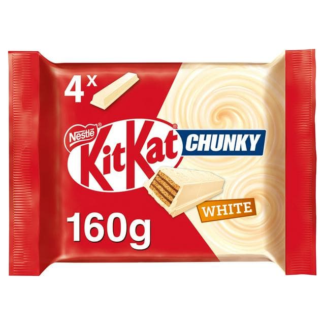 KitKat Chunky White Bar Multipack x4 40g - gallery image 1