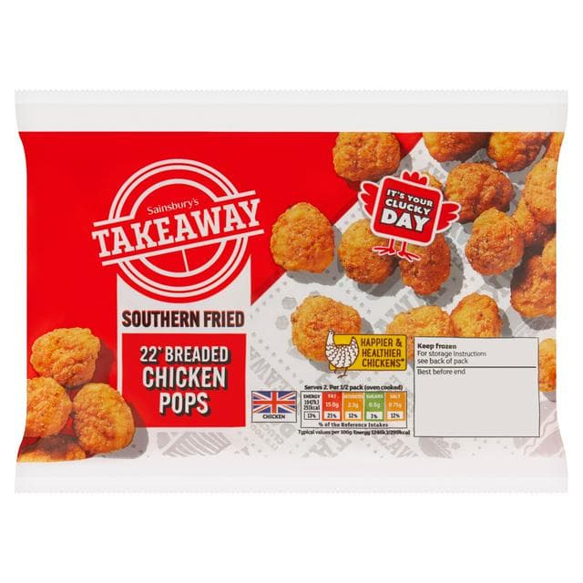 Sainsbury's Southern Fried Breaded Chicken Breast Pops 190g - gallery image 1