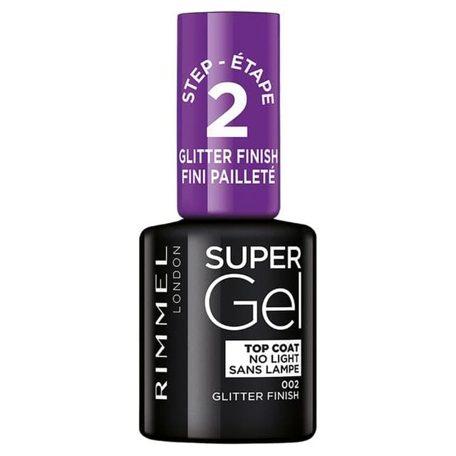 Rimmel London Super Gel Nail Polish Glitter Top Coat 12ml - gallery image 1