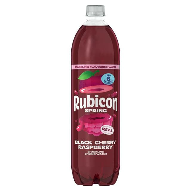 Rubicon Spring Black Cherry Raspberry Flavoured Sparkling Spring Water 1.5L - gallery image 1