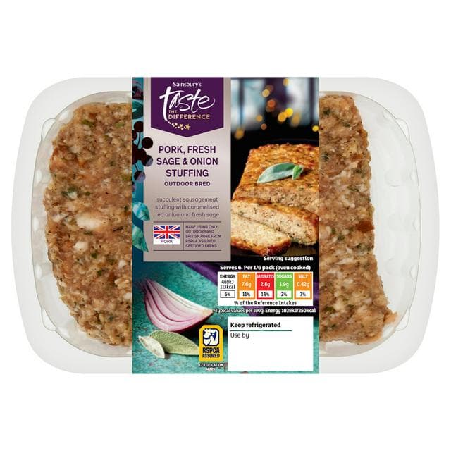 Sainsbury's 330g Pork Fresh Sage & Onion Stuffing, Taste the Difference - gallery image 1