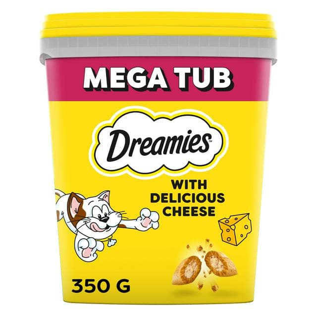 Dreamies Biscuits with Cheese Cat Treat Bulk Mega Tub 350g - gallery image 1