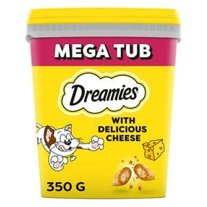 Dreamies Biscuits with Cheese Cat Treat Bulk Mega Tub 350g