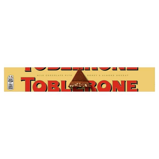 Toblerone Milk Chocolate with Honey & Almond Nougat Bar 200g - gallery image 1