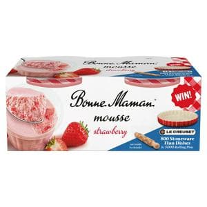 Bonne Maman Strawberry Mousse Dessert 2x70g