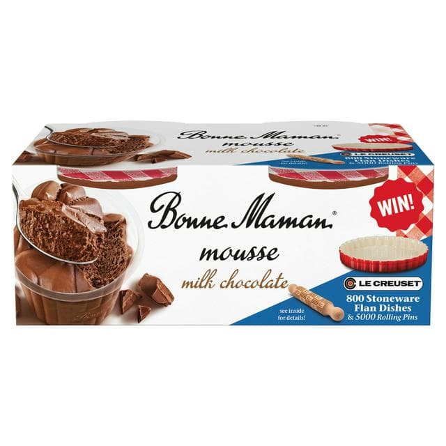 Bonne Maman Chocolate Mousse Dessert 2x70g - gallery image 1