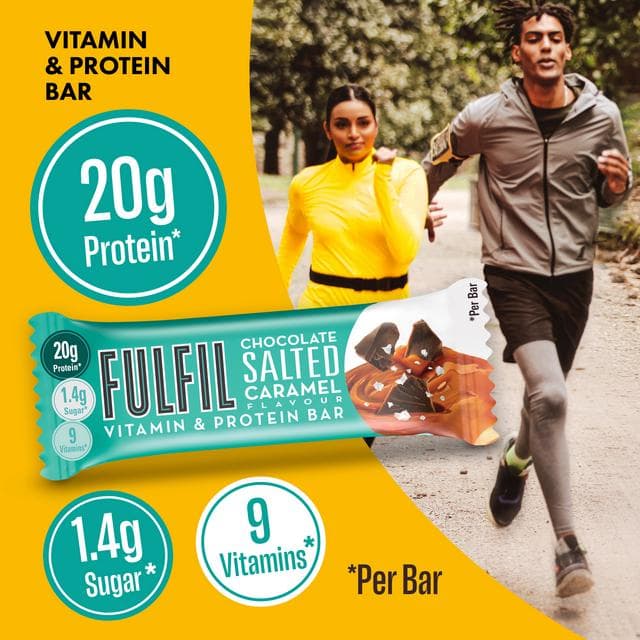Fulfil Chocolate Salted Caramel Flavour Vitamin & Protein Bar 55g - gallery image 2