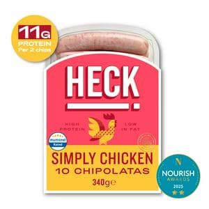 Heck Simply Chicken Gluten Free Chipolata Sausages x10 340g