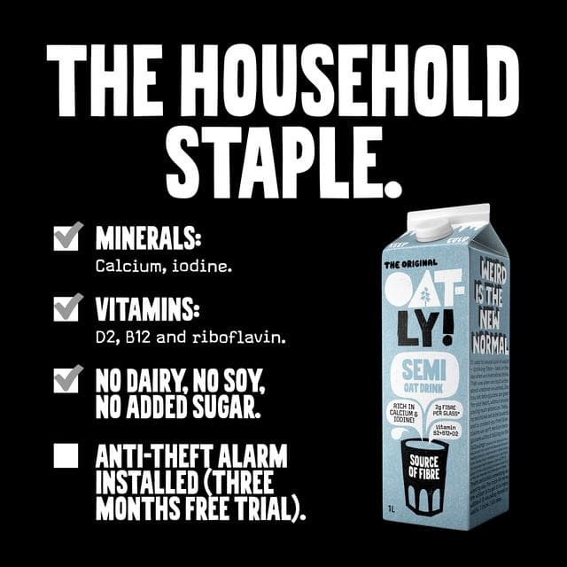 Oatly Oat Drink Semi Chilled 1L - gallery image 2