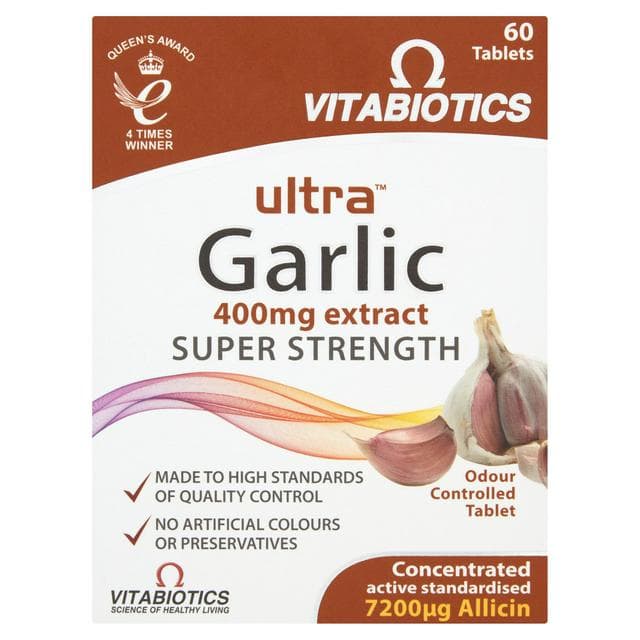 Vitabiotics Ultra Garlic 400mg Extract Tablets x60 - gallery image 1