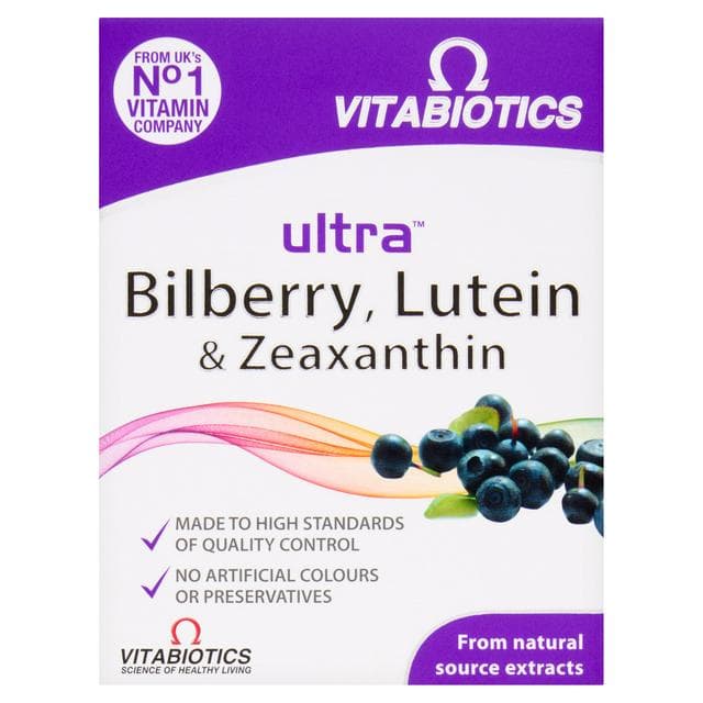 Ultra Bilberry Lutein & Zeaxanthin Tablets x30 - gallery image 1