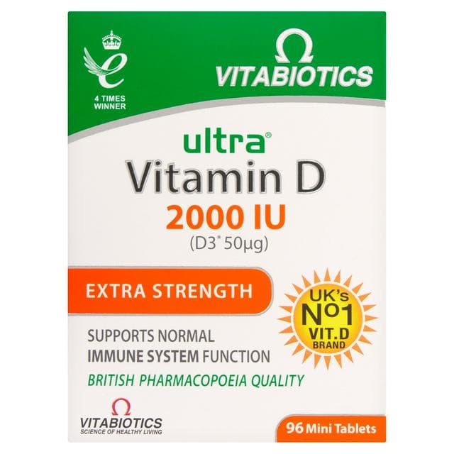 Vitabiotics Ultra Vitamin D 2000 IU Extra Strength Tablets x96 - gallery image 1