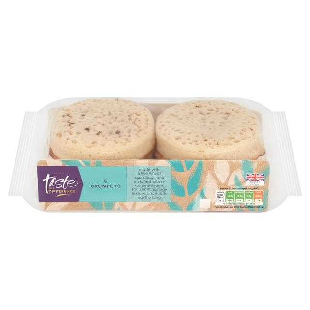 Sainsbury's Luxury Sourdough Crumpets, Taste the Difference x6 - gallery image 1
