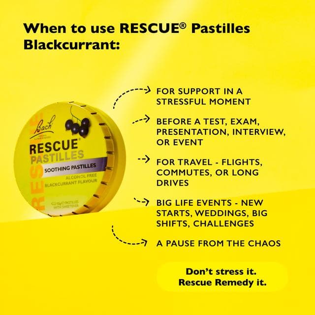 Bach Rescue Soothing Pastilles Blackcurrant Flavour 50g - gallery image 2