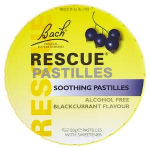 Bach Rescue Soothing Pastilles Blackcurrant Flavour 50g