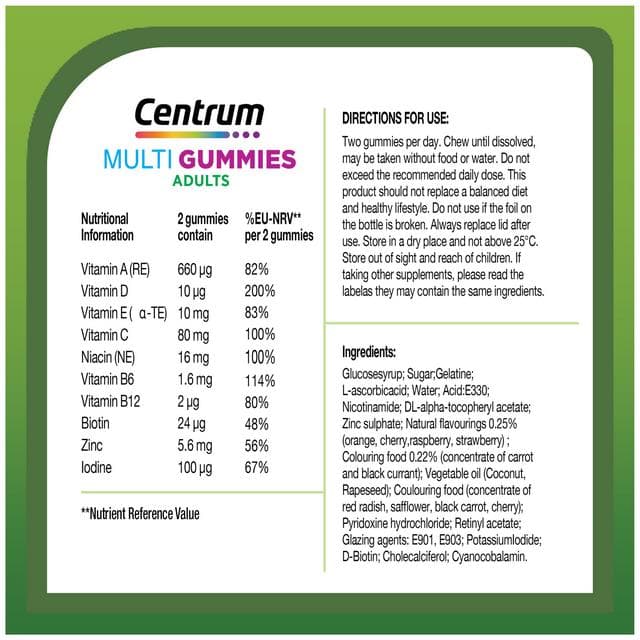 Centrum Gummy Mixed Fruit Multivitamins for Adults x60 - gallery image 2