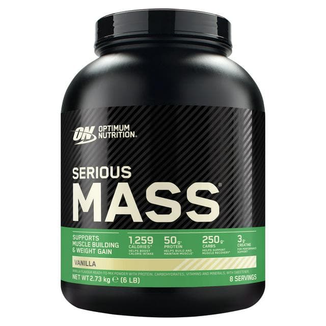Optimum Nutrition Serious Mass Protein Powder Vanilla Flavour 8 servings 2.73kg - gallery image 1