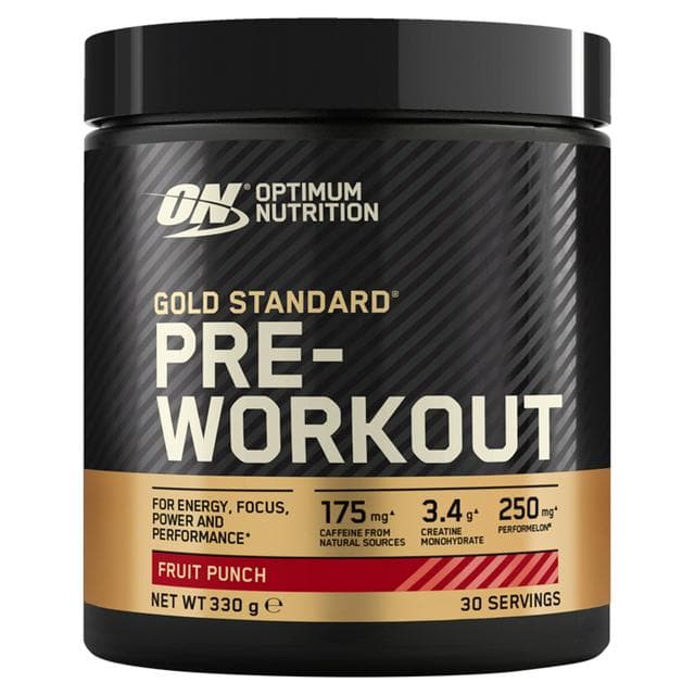 Optimum Nutrition Gold Standard Pre Workout Powder Fruit Punch Flavour 30 servings 330g - gallery image 1