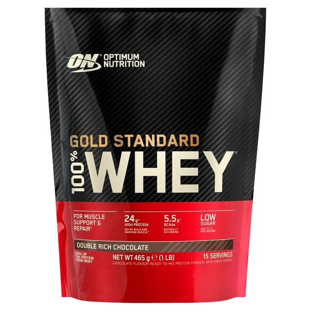 Optimum Nutrition Gold Standard Whey Protein Powder Double Rich Chocolate Flavour 15 Servings 450g - gallery image 1