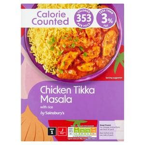Sainsbury's Calorie Counted Chicken Tikka Masala with Rice 350g