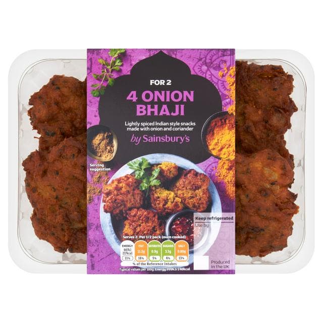 Sainsbury's Onion Bhaji x4 200g - gallery image 1