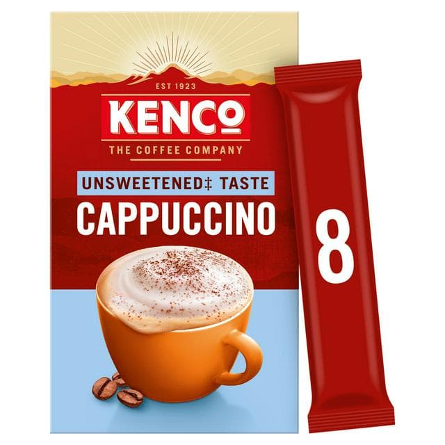 Kenco Cappuccino Unsweetened Instant Coffee 8 Sachets - gallery image 1