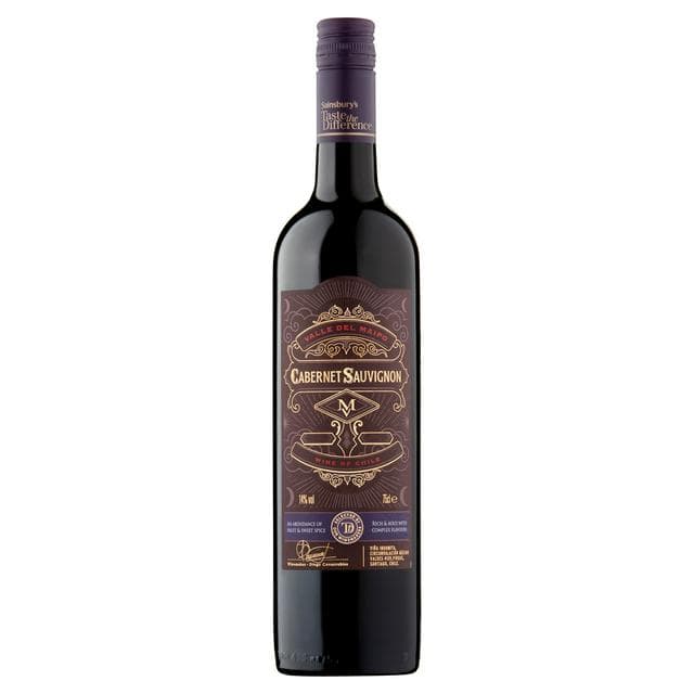 Sainsbury's Maipo Cabernet Sauvignon Red Wine, Taste the Difference 75cl - gallery image 1